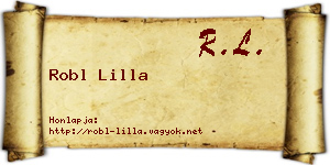 Robl Lilla névjegykártya